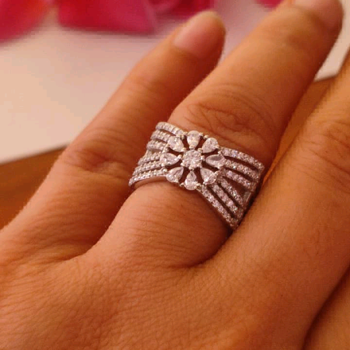 CZ Flower Ring